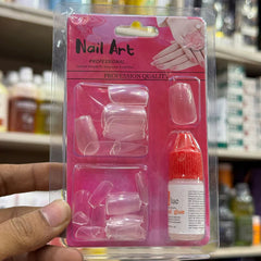 Miss Lucy TransParent Artificial Nails With Glue 40 PCS