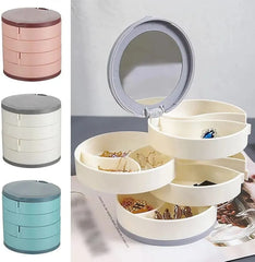Jewelry Box Storage Multi Layers Rotating Necklace Earrings Jewelry Container