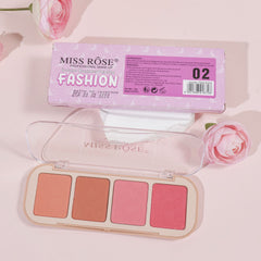Miss Rose 4-Color Blush Palette – ButterBlend Formula for Smooth, Buildable Color