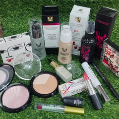 Complete Makeup Deal – Foundation, Fixer, Highlighter, Lipstick, and More!