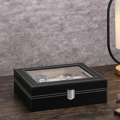 10 Slots Leather Box Watch Holder – Elegant Storage for Your Watch Collection