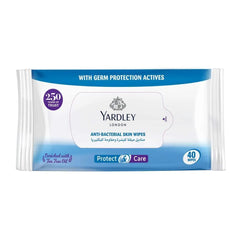 Yardley London Anti-Bacterial Skin Wipes – 40 Wipes