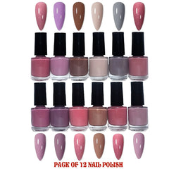 12-Piece Nude Peel-Off Nail Paint