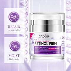 Sadoer Anti‑Aging Retinol Firm Wrinkle Reduction Peptides + Collagen Eye Cream – 30 g