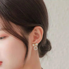 Elegant Bow Hollow Circle Drop Earrings β Each