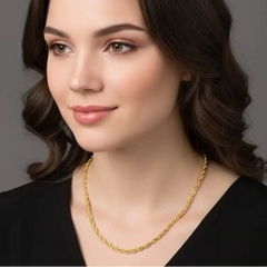 China Rope Chain – Elegant Twisted Design Necklace for Men & Women