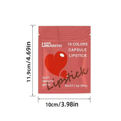 LMG Brothers Capsule Lipstick Set - 18 Colors