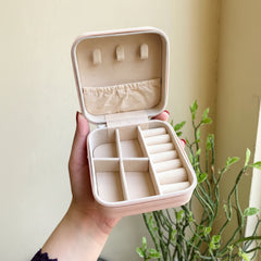 Mini Faux Leather Jewelry Storage Box - Each