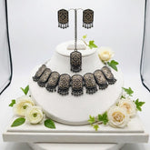 Black & Antique Gold Traditional Jewelry Set