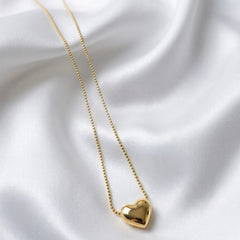 Gold-Tone Heart Pendant Necklace