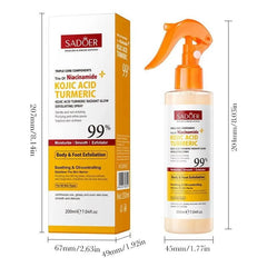 SADOER Kojic Acid Turmeric Radiant Glow Exfoliating Spray with Niacinamide – 200ml