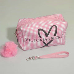 Victoria Secret Makeup Carry Pouch With Bow Keychain - Each