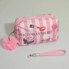 Victoria Secret Makeup Carry Pouch With Bow Keychain - Each