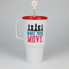 Plastic Printed Dip and Drink Straw Tumblers
