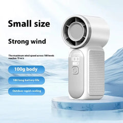 Powerful Turbo Handheld Fan - Rechargeable and Lightweight