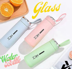 PRO FIT Glass Water Bottle With Silicon Sleeve - 400ml