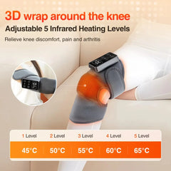 Cordless Heating Pad & Back Massager - Lumbar Support Belt with 3 Heat & Vibration Modes