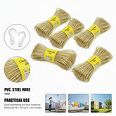 20 Meter Heavy-Duty Steel Core PVC Coated Clothesline - Each