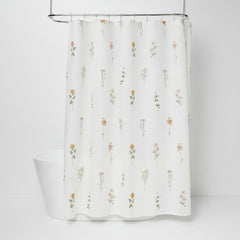 12 Hooks Shower Curtain – Waterproof Bathroom Curtain (180×180cm)