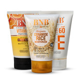 BNB Winter Glow Trio (Vitamin C Facewash 120ml + Vitamin E SPF 120ml+ Rice Extract Moisturizer 120ml)