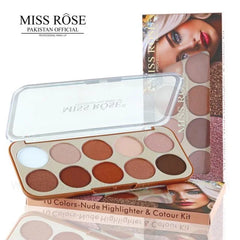 Miss Rose Nude-Highlighter & Contour Kit - 10 Color