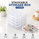 Stackable Storage Box Organizer - 4 Layers
