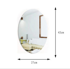 Oval Acrylic Mirror Wall Sticker