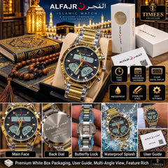 ALFAJR – PREMIUM ISLAMIC GENTS WATCH - With Box