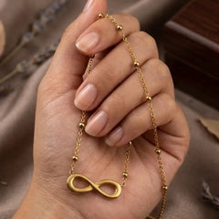 Infinity Symbol Bead Accented Chain Necklace
