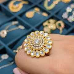 Shisha Kundan Ring