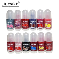 Julystar Glossy Jelly Peel off Nail Polish (Pack of 12Pcs)