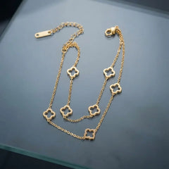 Gold Four Leaf Clover Bracelet