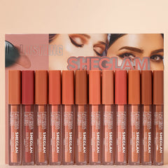Sheglan Matte Long Lasting Cover Lip Glosses - 12 Pcs Set