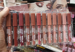 Sheglan Matte Long Lasting Cover Lip Glosses - 12 Pcs Set