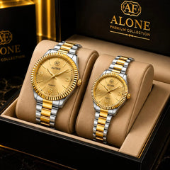 Alone Premium Collection Stainless Steel Couple Watch Set