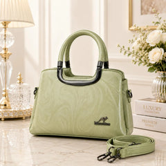 Kangaroo Kingdom Marble Print Top Handle Shoulder Bag with Strap