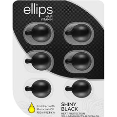 Ellips Shiny Black Hair Vitamin Capsules - 6 Pcs