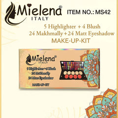 Mielena Valvet Eyeshade Highliter & Blushon Kit