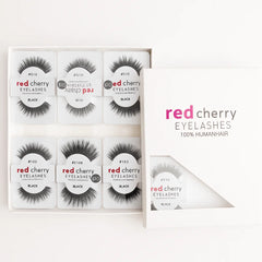 Red Cherry 100 % Human Hair False Eyelashes Each
