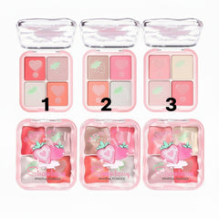 HUDAMOJI Strawberry Mineral Powder Blush & Highlighter Palette