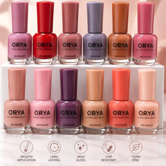 ORYA Permenant Nail polish - Pack Of 12 - Each 15ml