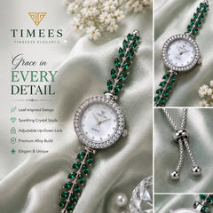 Timeless Elegance Leaf-Inspired Quartz Bracelet Watch