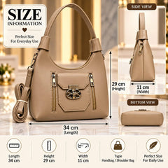 Women's Classic Leatherette Shoulder & Crossbody Bag