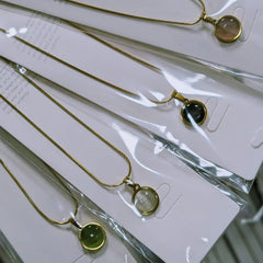 Minimalist Solitaire Pendant - Gold Tone Collection - Each