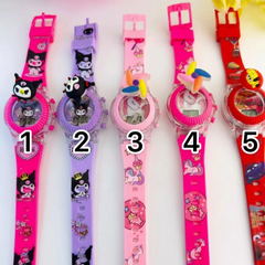 Kuromi Cartoon Character Spinner Watch with Music & Lights