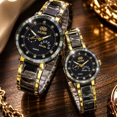 AD.ONE Luxury Ceramic Bracelet Quartz Couple Watch