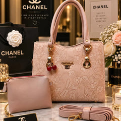 Chanel Embossed Floral Motif Tote Bag
