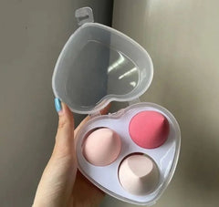 Romantic Charm Beauty Blender Makeup Sponge Set - 3 Pcs