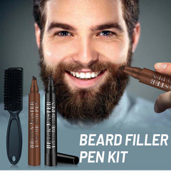 GUANJING Colors Men Waterproof Beard Filler 4 Tip Beard Filler Beard Filler Pen Kit - 5ml