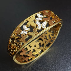 Stainless Steel Ethereal Butterfly Filigree Bangle - Each